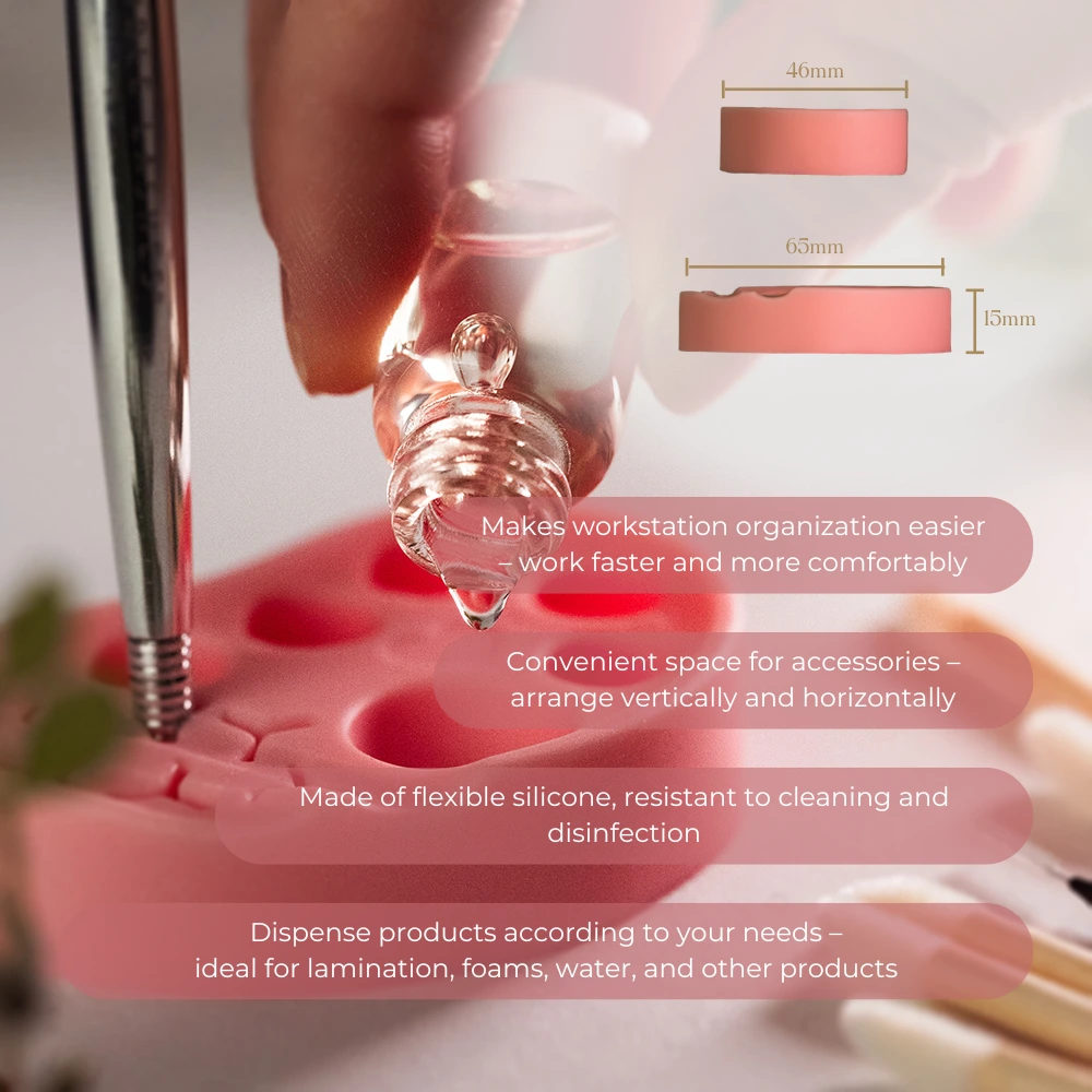 Multifunctional Silicone Palette HEART for Brow Lamination and Lash Lift Paletka-silikonowa-uzycie-EN