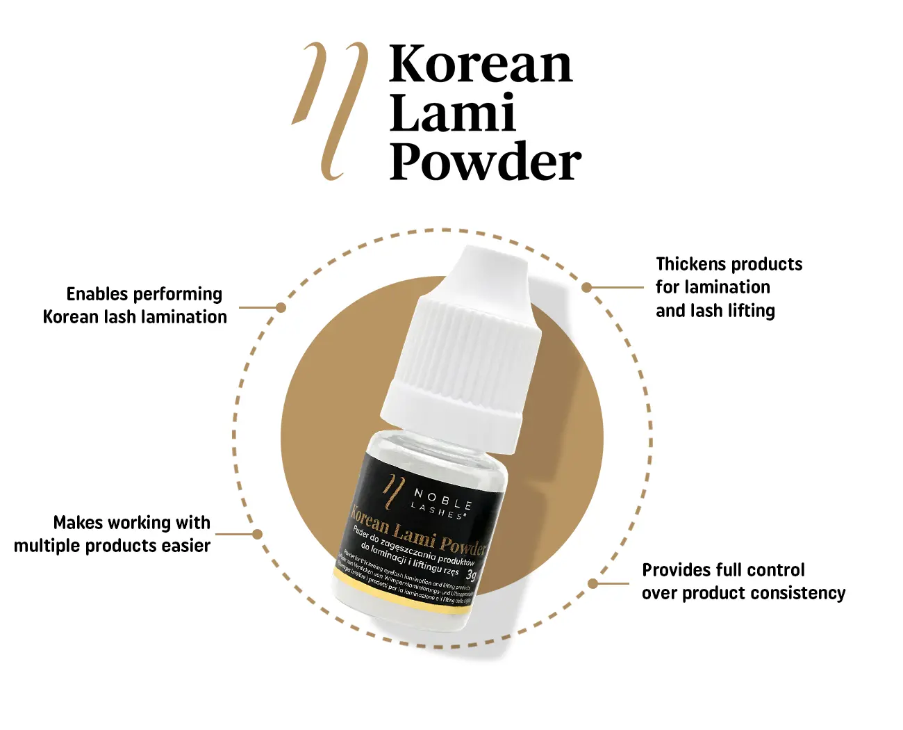 Korean Lami Powder - Thickening Powder for Lash Lamination and Lifting Korean_lami_powder_en