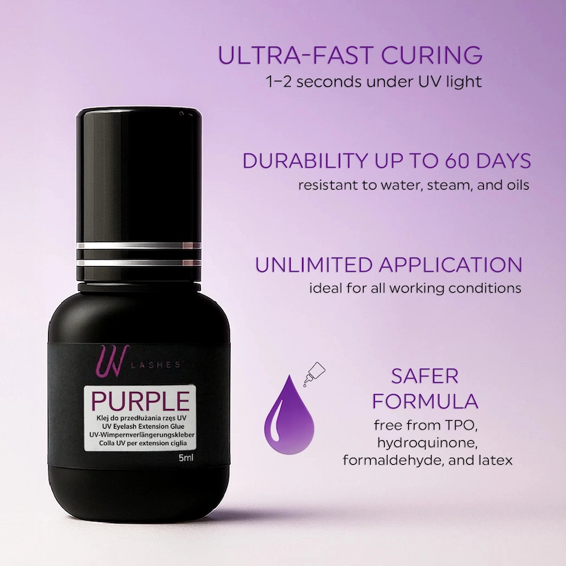 UV Eyelash Extension Glue – Purple, 5 ml purpleNew_GB_1