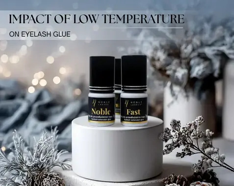 How does low temperature affect eyelash extension glue?