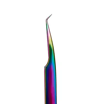 Curved rainbow tweezer 45° for Eyelash