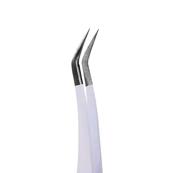 White Tweezer Curved Eyelashes