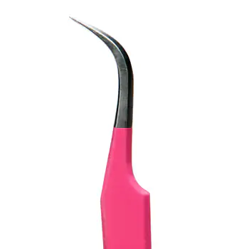 Curved Pink Tweezer for Eyelash