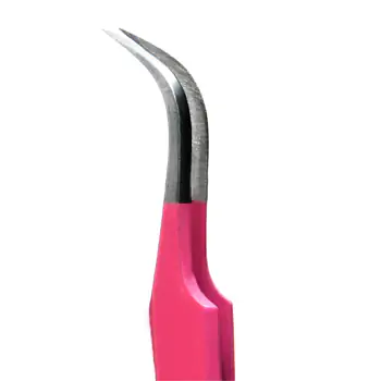 Curved Pink Tweezer for Eyelash