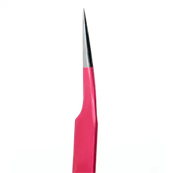 Straight Pink Tweezer F Type Eyelashes