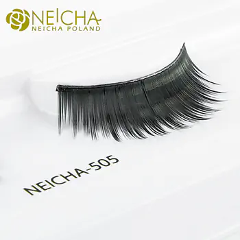 Luxurious false eyelashes on a strip