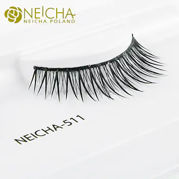Luxurious false eyelashes on a strip
