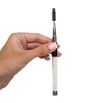 Mascara wand with crystals design