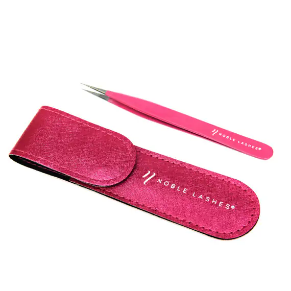 Straight Dark Pink Tweezer Eyelashes