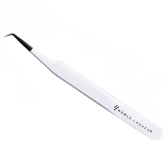 White Tweezer L Mini Eyelashes