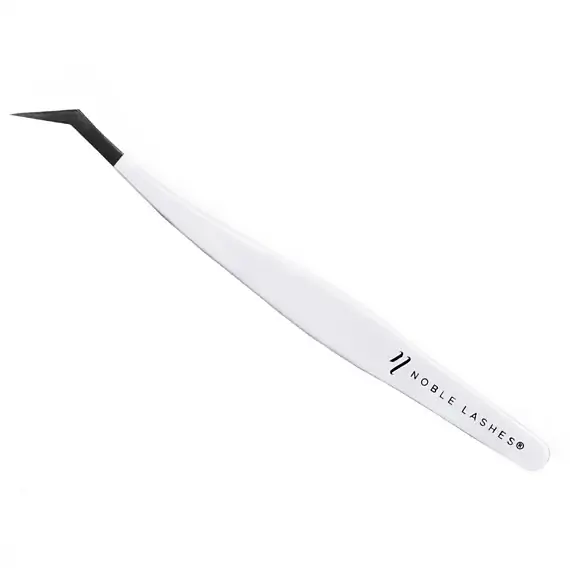 White Tweezer Curved Eyelashes
