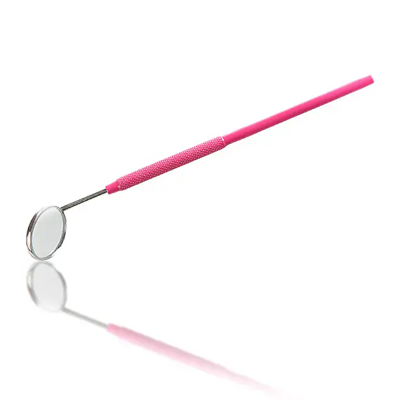 Pink Front view lash mirror