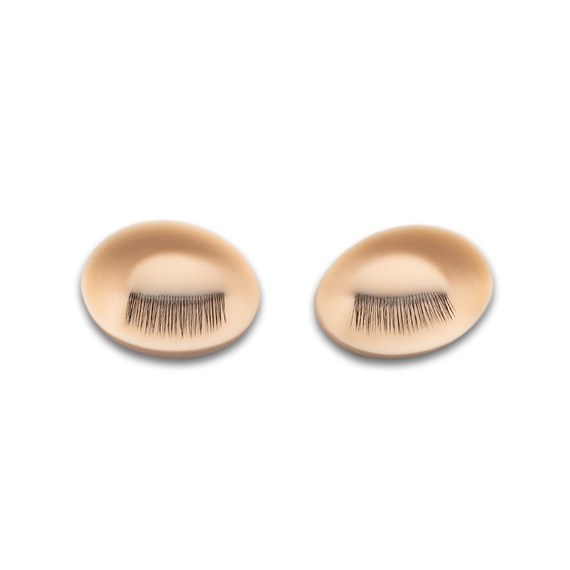 Replacement eyes with lashes for the training head