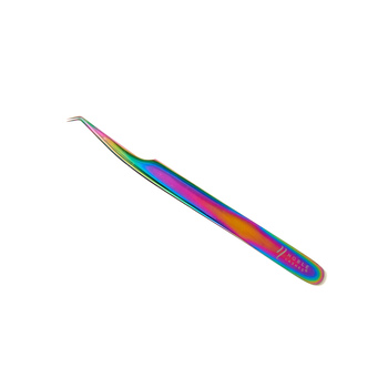 Curved rainbow tweezer 45° for Eyelash