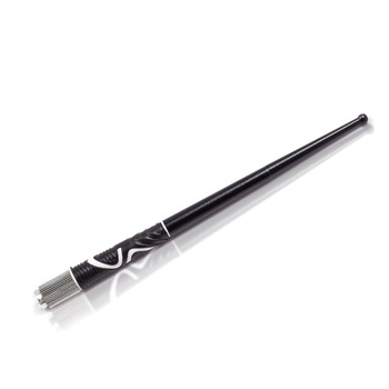 Microblading pen with rubber handle