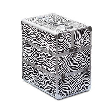 Cosmetic case in zebra print
