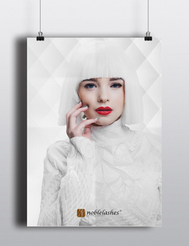 Poster All White with Noble Lashes logo