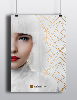 Poster White & Gold with Noble Lashes logo