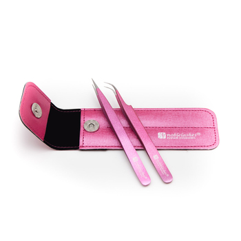 Pink Handy case for two tweezers