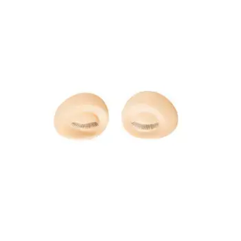 Interchangeable eyes with eyelashes for training head