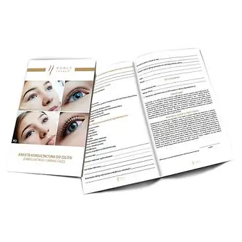 Consultative survey for eyelash perm treatment 