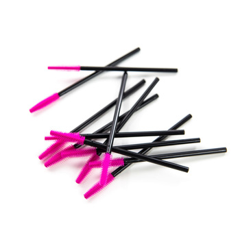 Silicone mascara wand pink black