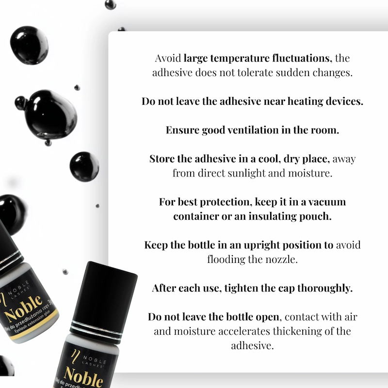Eyelash Adhesive Storage Instructions