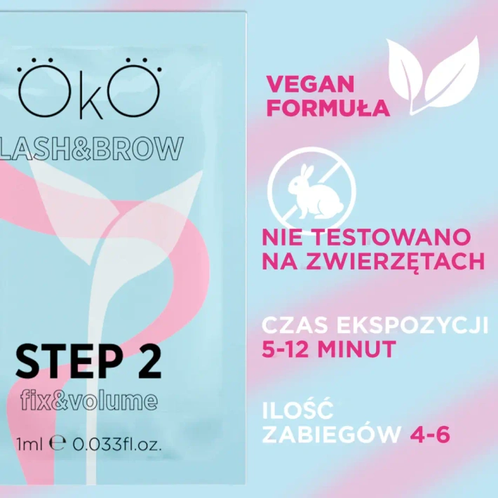 Lash and Brow Lamination Solution STEP 2 FIX&VOLUME, box of 5 sachets OKO
