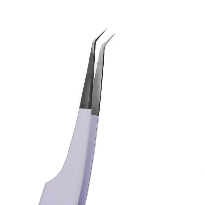 White Tweezer L Mini Eyelashes