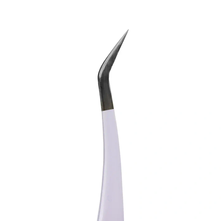 White Tweezer Curved Eyelashes