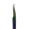 Curved rainbow tweezer 45° for Eyelash