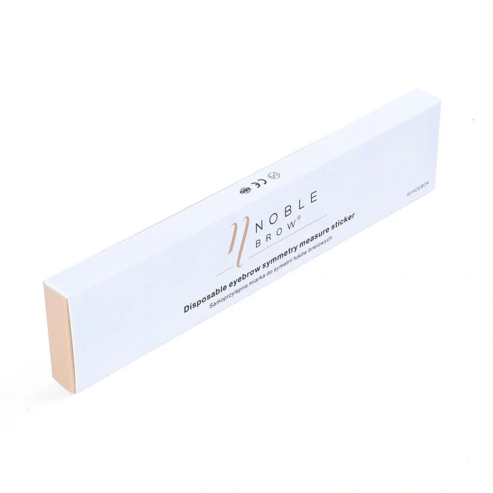 Disposable eyebrow symmetry measure sticker