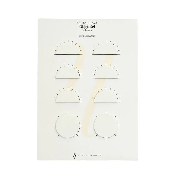 Eyelash Extension Practice Sheets