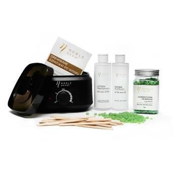 Depilation set with aloe wax