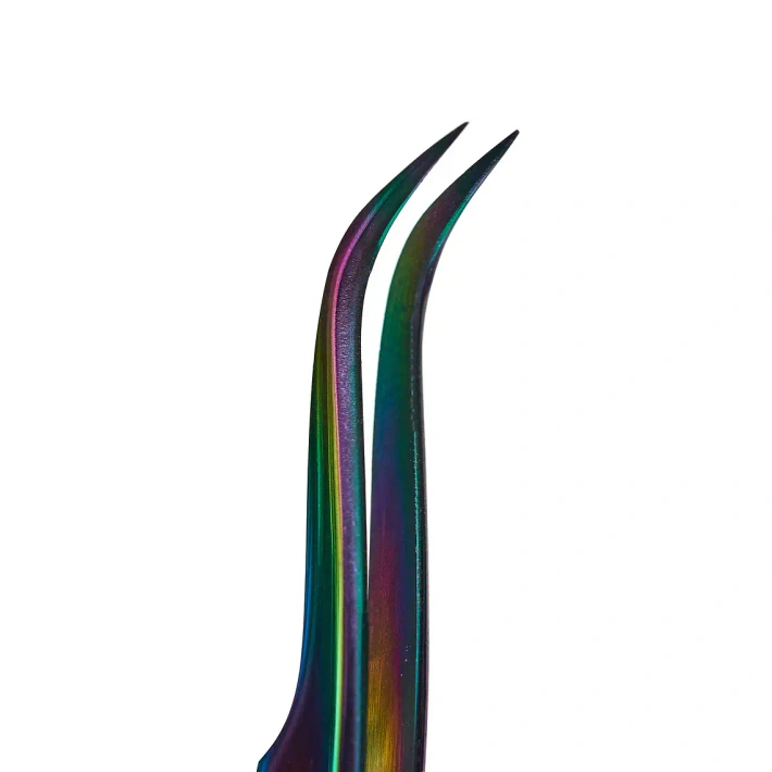 Curved rainbow Tweezer for Eyelash