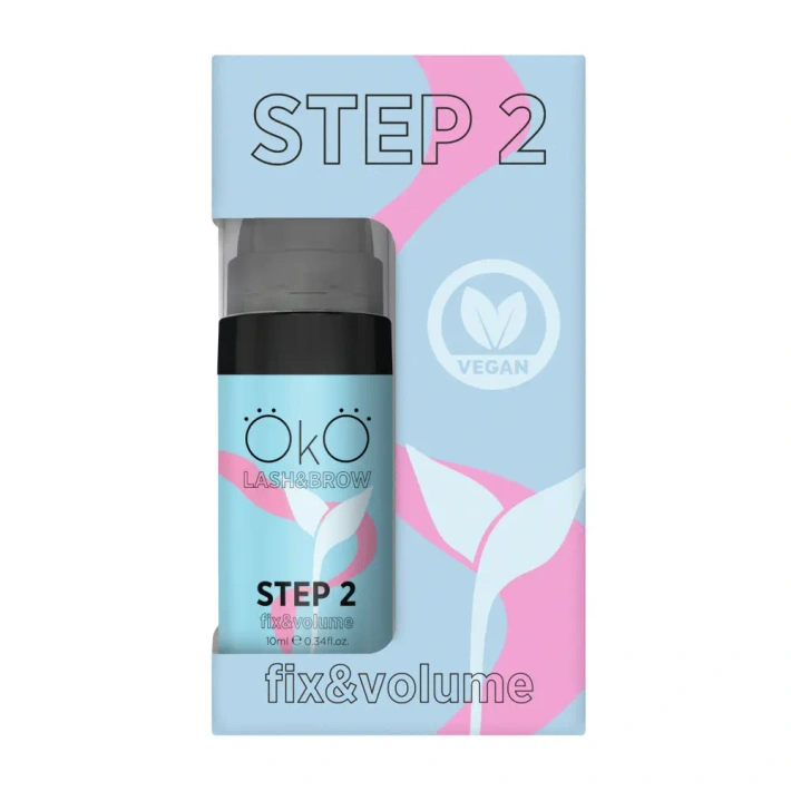 Eyelash and eyebrow lamination product STEP 2 FIX&VOLUME, 10 ml OKO
