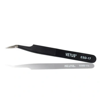 VETUS Tweezer Black ESD 17 Eyelashes
