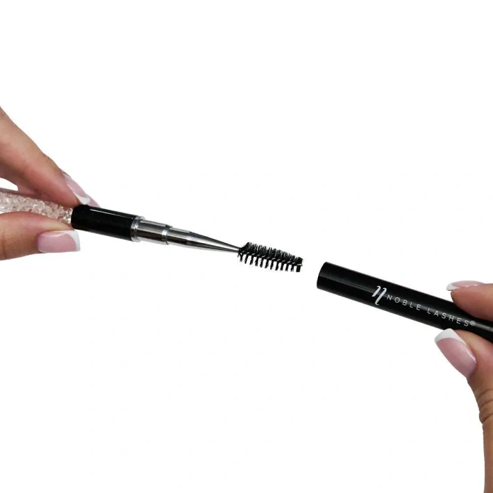 Mascara wand with crystals design