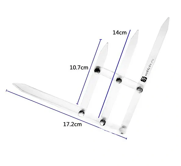 Folded ruler, rule for symmetry of eyebrows