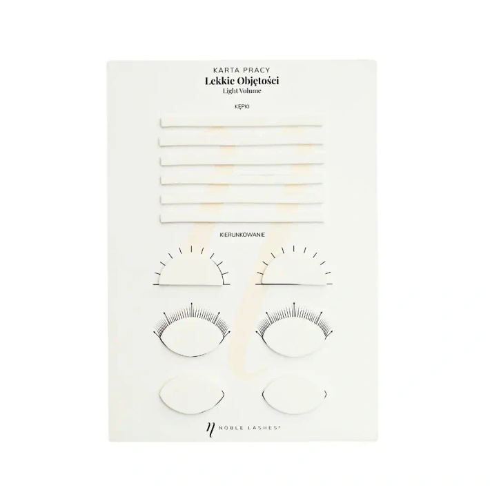 Eyelash Extension Practice Sheets