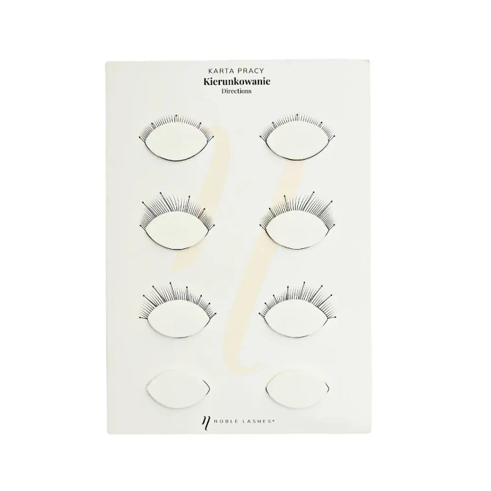 Eyelash Extension Practice Sheets