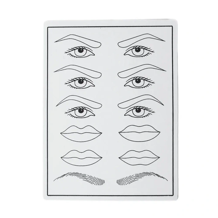 Microblading Practice Skin eyes, brows and lips