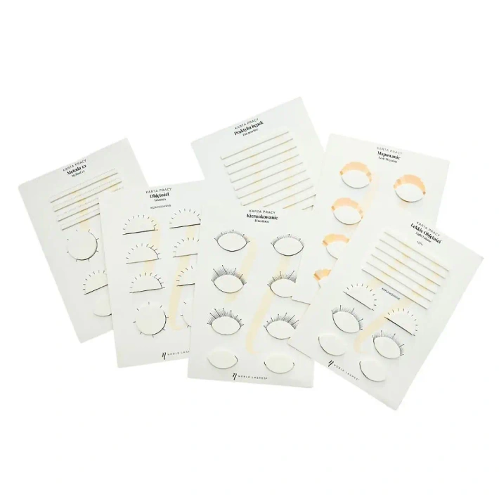 Eyelash Extension Practice Sheets
