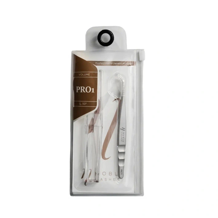 Noble Volume PRO 1 Eyelash Tweezers - L, 50°